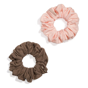 KOOSHOO Plastic Free Organic Scrunchies - Blush Walnut